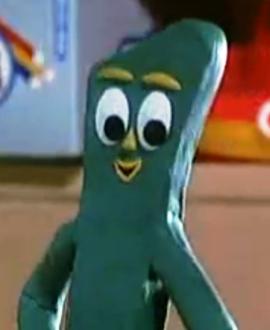 Gumby, an animated clay character popular in the 1950s